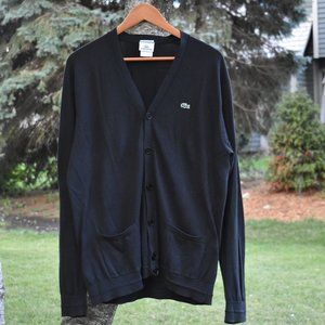 Lacoste Cardigan Black Cotton Cachemire Size 6